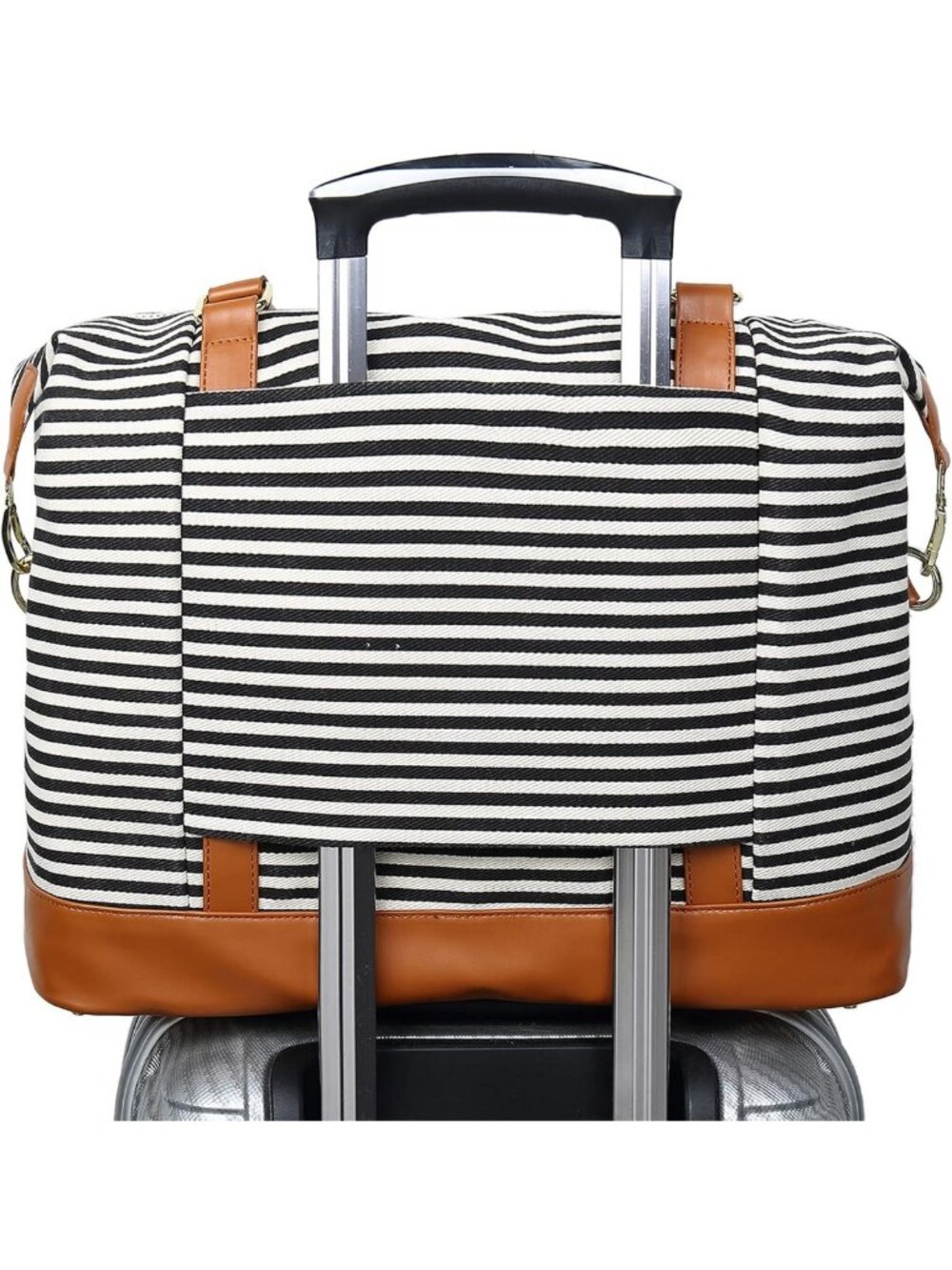 Stylish Women's Canvas Travel Bag - Weekend Overnight Carry-On Luggage